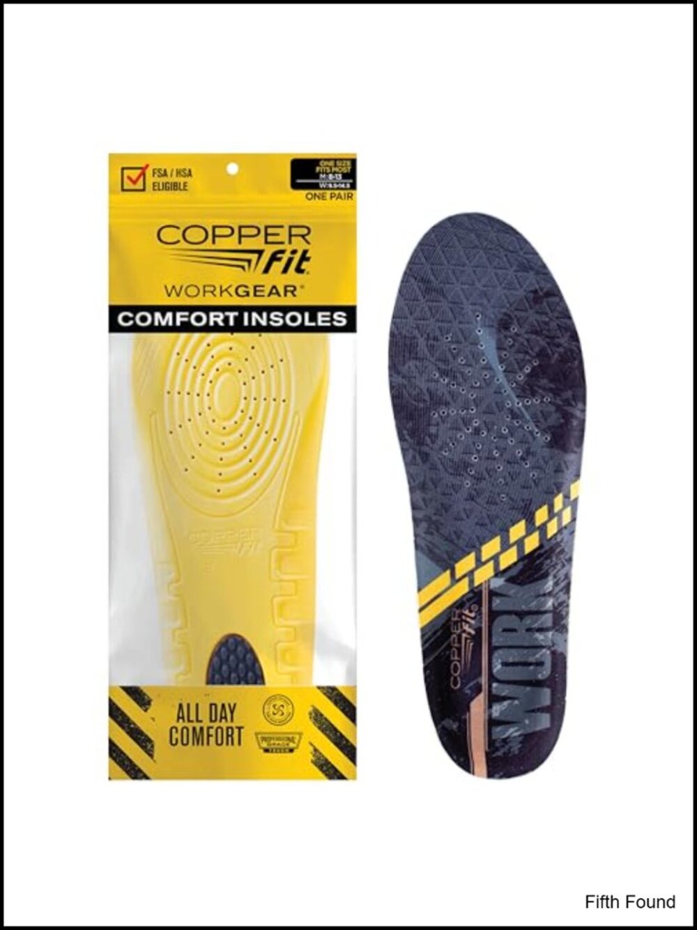 Copper Fit Unisex Work Gear Comfort Insoles Arch Support